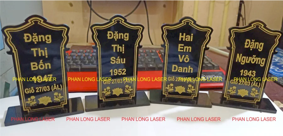 Gia công khắc laser cnc lên bài vị thờ cúng bằng nhựa mica acrylic tại Đà Nẵng, Cẩm Lệ, Hòa Vang, Sơn Trà, Ngũ Hành Sơn, Hải Châu, Thanh Khê, Liên Chiểu