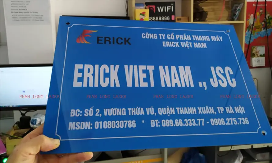 Làm biển bảng số nhà kết hợp biển quảng cáo công ty tại Thanh Xuân - Hà Nội