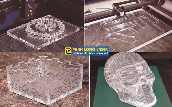 Sử dụng máy laser để gia công cắt nhựa đảm bảo độ chính xác hơn so với máy CNC