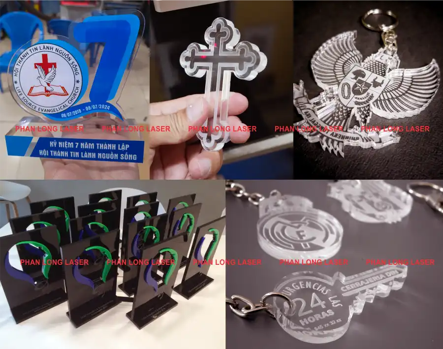 Cắt laser cnc trên nhựa mica acrylic làm quà tặng quà lưu niệm kỷ niệm chương cúp móc khóa tại Bình Thạnh Cắt laser cnc trên nhựa mica acrylic làm quà tặng quà lưu niệm tại Bình Thạnh