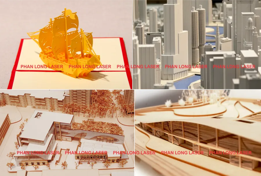 Cắt laser cnc trên giấy và trên gỗ làm mô hình sa bàn, mô hình tàu thuyền, mô hình tòa nhà, mô hình kiến trúc Cắt laser cnc trên giấy và gỗ làm mô hình tại Sài Gòn TP Hồ Chí Minh, Quận 1, Quận 3, Quận 5, Quận 11, Quận 9, Quận 7