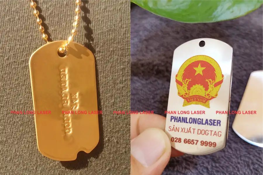 Dập nổi và in màu UV lên thẻ mặt dây chuyền theo yêu cầu lấy liền giá rẻ Dập nổi và in màu lên mặt dây chuyền dogtag tại Hà Nội, Thanh Xuân, Cầu Giấy, Hoàng Mai, Thanh Trì, Long Biên, Hoàn Kiếm, Đống Đa, Ba Đình, Hai Bà Trưng, Hà Đông, Từ Liêm