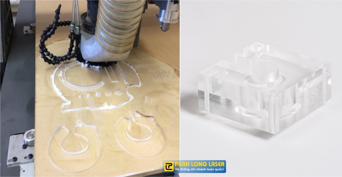 Cắt CNC gia công tạo hình trên nhựa làm khuôn mẫu và cắt chữ quảng cáo nhựa