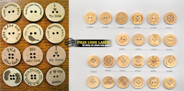 Địa chỉ Khắc Laser lên cúc áo bằng gỗ tại Sài Gòn, Đà Nẵng, Hà Nội và Cần Thơ