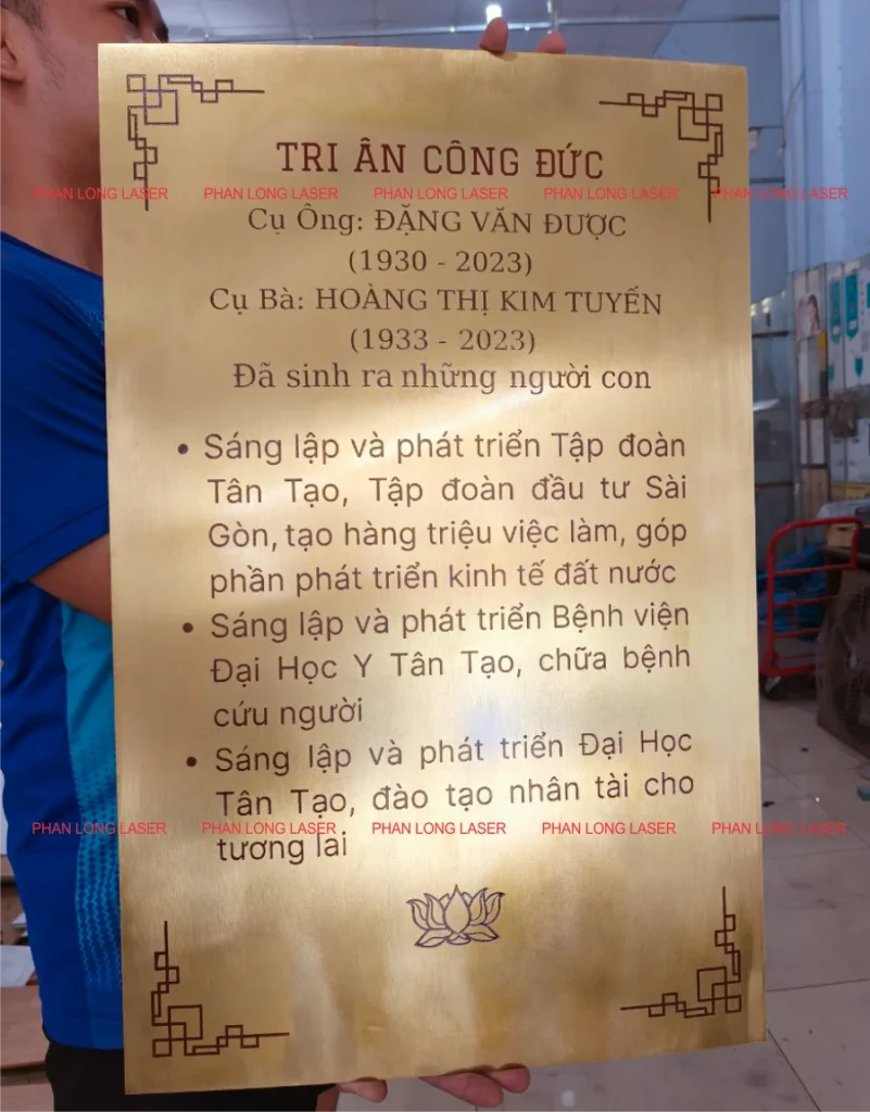 Khắc ăn mòn kim loại làm biển bảng tri ân công đức tại Tphcm Sài Gòn, Hà Nội, Hải Phòng, Đà Nẵng, Cần Thơ, Ninh Kiều, Cái Răng, Bình Thủy, Ô Môn, Thốt Nốt, Thới Lai, Cờ Đỏ, Phong Điền