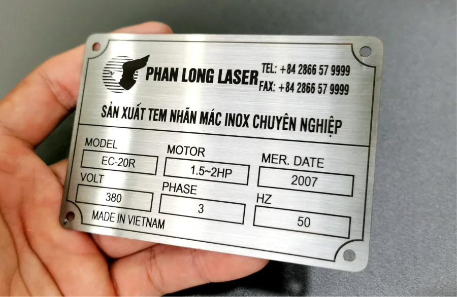 Khắc ăn mòn acid trên kim loại inox làm tem nhãn mác theo yêu cầu tại Hải Phòng, An Dương, An Lão, Thủy Nguyên, Kiến An, Đồ Sơn, Lê Chân, Hồng Bàng, Ngô Quyền