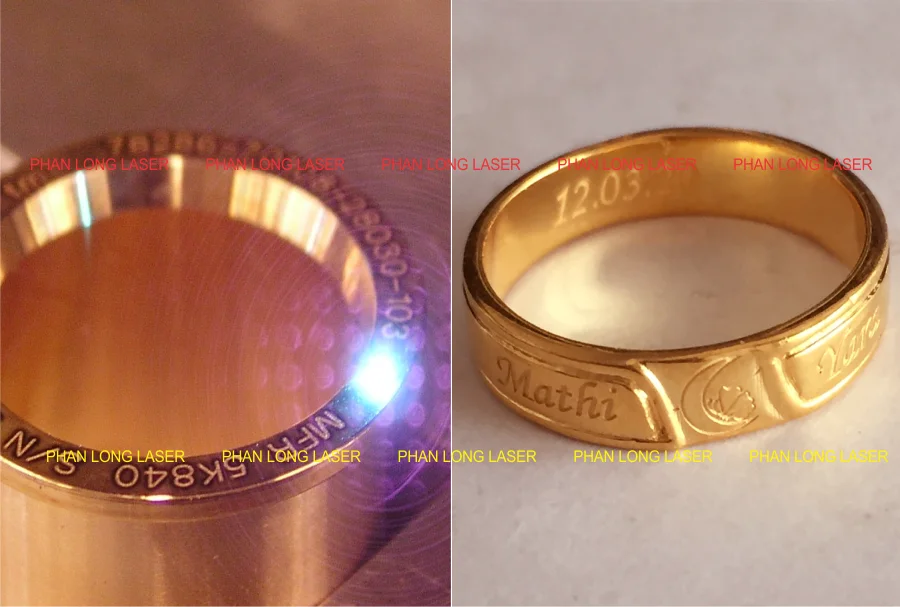 Nhẫn kim loại mạ vàng và nhẫn vàng, nhẫn cưới, nhẫn đính hôn khắc laser giá rẻ