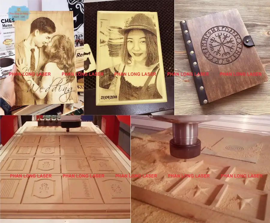 Khắc laser cnc hình ảnh chân dung lên gỗ và khắc logo hoa văn nghệ thuật lên gỗ tại Bình Thạnh Khắc hình ảnh chân dung lên gỗ, khắc logo hoa văn lên gỗ tại Bình Thạnh