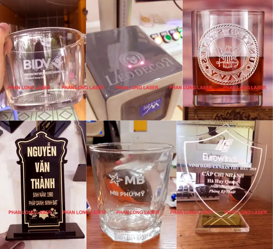 Khắc laser cnc logo nội dung lên thủy tinh pha lê gốm sứ đá hoa cương theo yêu cầu Khắc laser cnc logo nội dung lên thủy tinh pha lê gốm sứ tại Cần Thơ, Ninh Kiều, Cái Răng, Bình Thủy, Ô Môn, Thốt Nốt, Phong Điền, Thới Lai, Cờ Đỏ, Vĩnh Thạnh