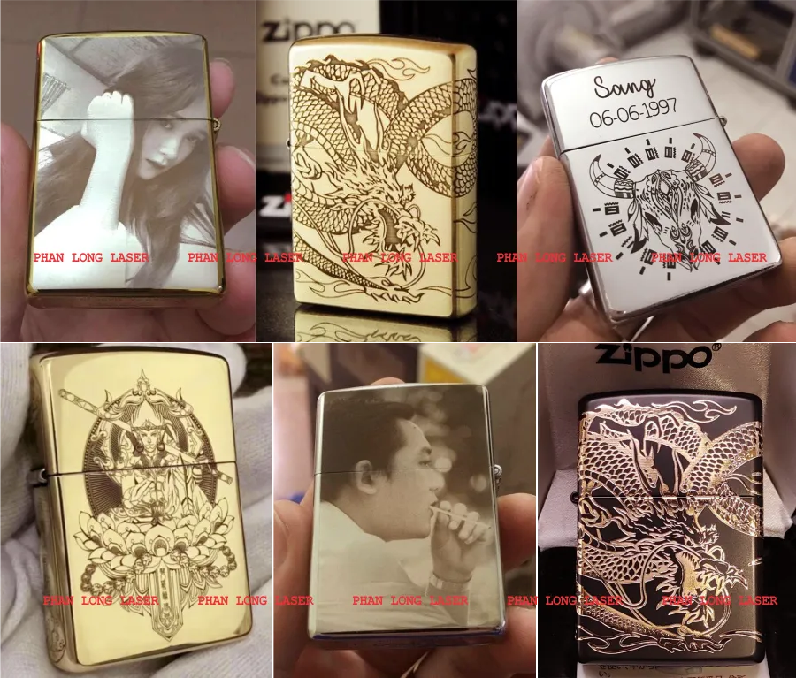 Khắc laser logo hoa văn trang tri slene bật lửa zippo kim loại inox và đồng theo yêu cầu lấy liền giá rẻ Khắc laser logo hoa văn lên bật lửa zippo kim loại inox và đồng tại Bắc Giang, Bắc Ninh, Hải Dương, Hưng Yên, Phú Thọ, Vĩnh Phúc, Thái Nguyên, Yên Bái, Tuyên Quang, Hòa Bình, Sơn La