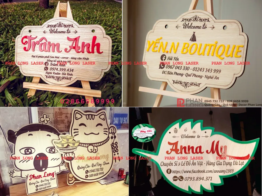 Làm biển bảng gỗ tên shop bán hàng online tại Lạng Sơn, Quảng Ninh, Thái Bình, Nam Định, Ninh Bình, Hà Nam, Thanh Hóa, Nghệ An, Hà Tĩnh