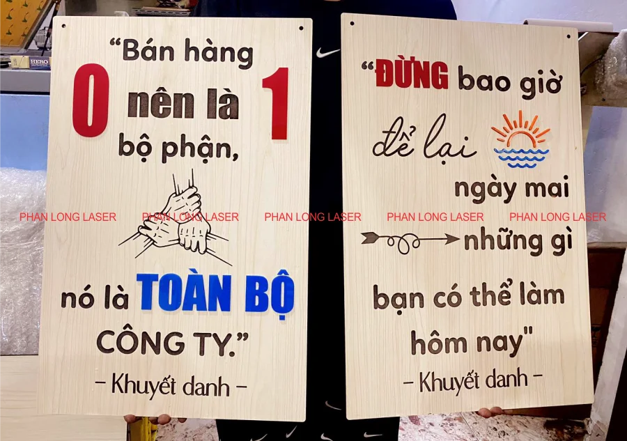 Làm biển bảng văn phòng công ty truyền động lực và tạo cảm hứng