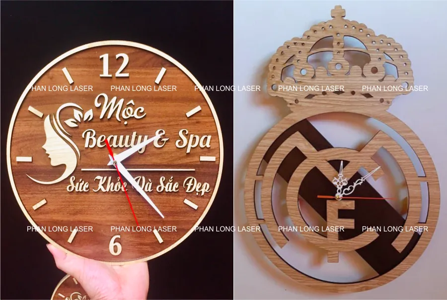 Gia công sản xuất làm đồng hồ gỗ đồng hồ mica acrylic theo yêu cầu giá rẻ