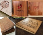 Công ty nhận sản xuất làm sổ gỗ khắc tên, sách gỗ khắc laser