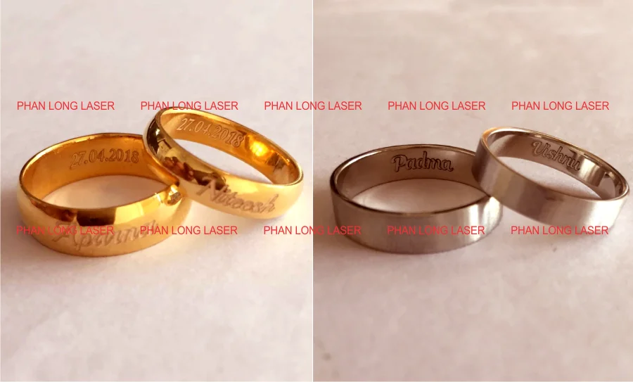 Nhẫn vàng, nhẫn bạc, nhẫn cưới, nhẫn cặp nhẫn đính hôn khắc chữ khắc tên theo yêu cầu