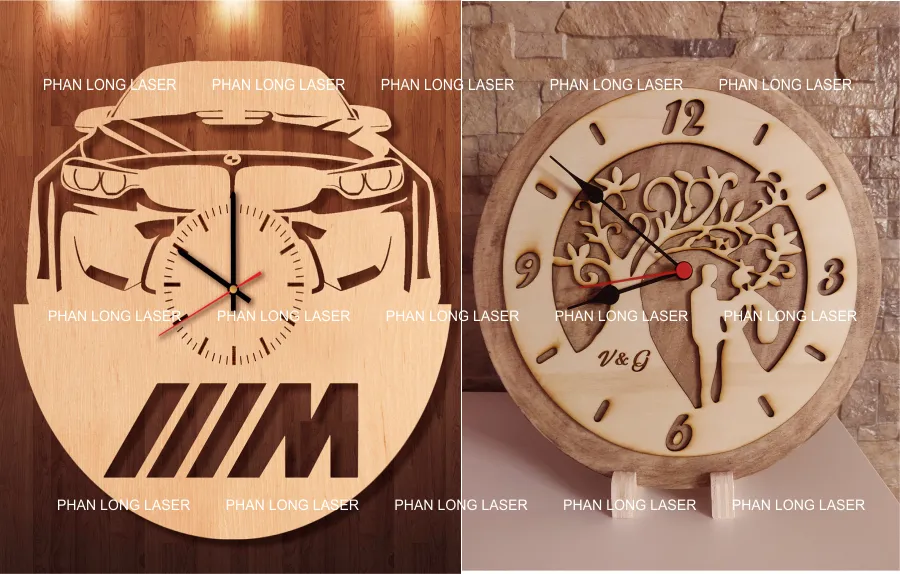 Thiết kế làm đồng hồ gỗ dùng làm quà tặng quảng cáo quà tặng lưu niệm