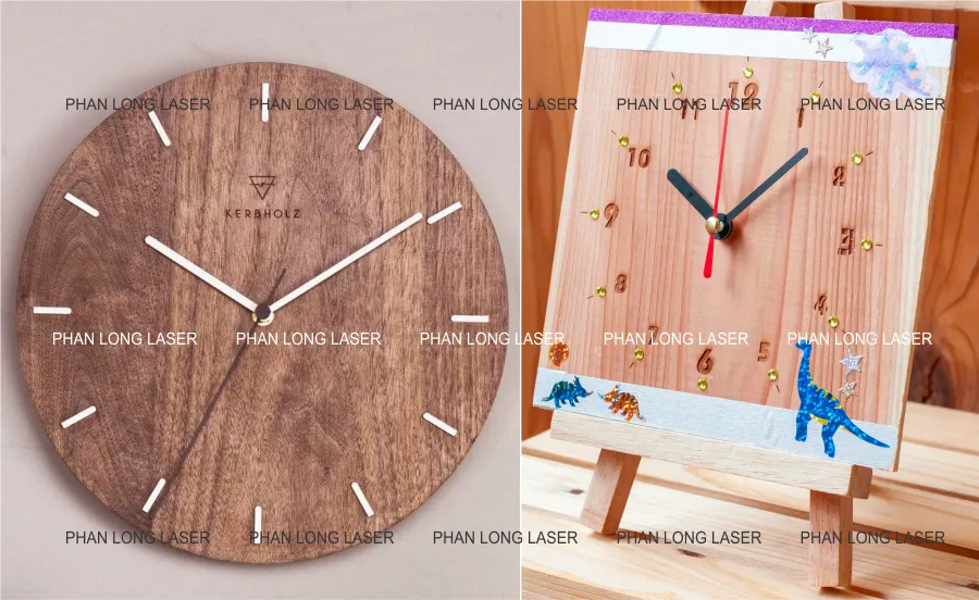 Gia công sản xuất bán sỉ, bán lẻ, bán buôn các mẫu đồng hồ gỗ thiết kế làm theo yêu cầu